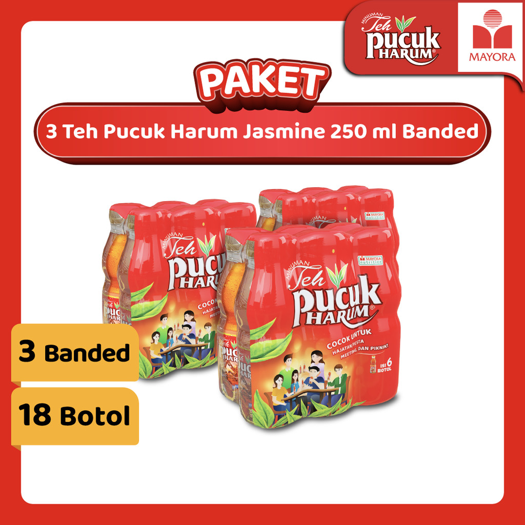 

Paket 3 Teh Pucuk Harum Jasmine 250 ml Banded