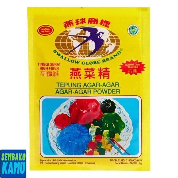 

Swallow Globe Agar Agar Merah 7 gr
