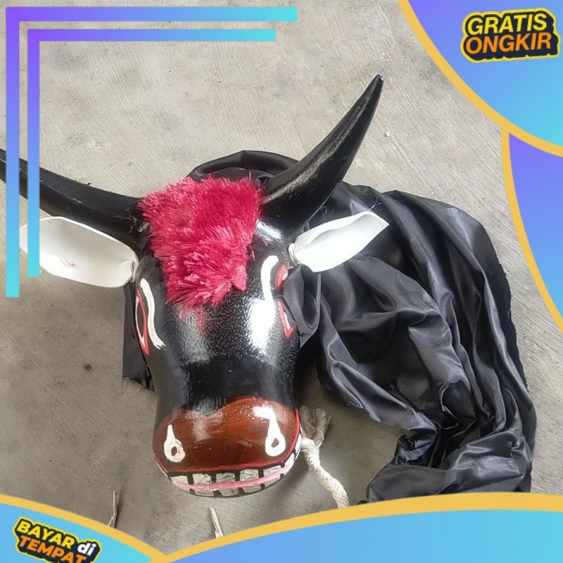 ️ Barongan Bantengan - Mainan Anak Banteng Bantengan kuda lumping - Mainan tradisional Bantengan