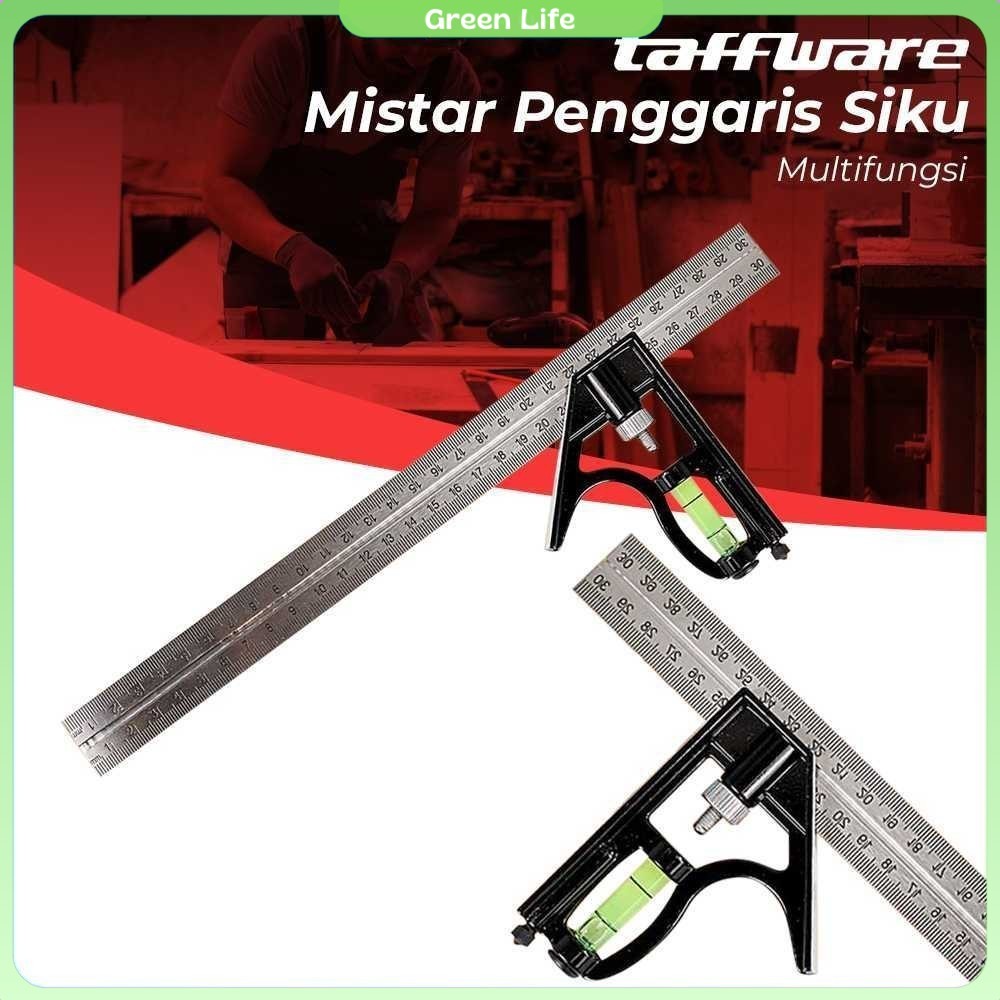 

Taffware Mistar Penggaris Siku Adjustable Angle Ruler Waterpass 305mm - ZEAST