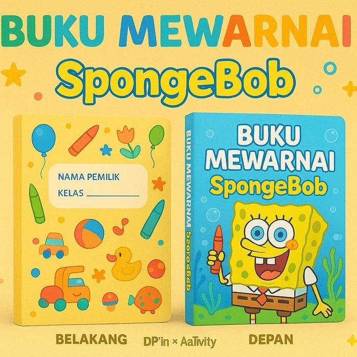 

DpinxAaTivityBuku Gambar Mewarnai [ SPONGEBOB ] Anak Karakter Lucu – Edukasi & Hiburan Kreatif | Buku Aktivitas Belajar Menggambar untuk PAUD TK SD - A4