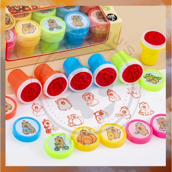 

MUMUSLAND Mainan Anak Stempel 1 Pak Isi 10 / Set Stampel Karakter Random A-PK004