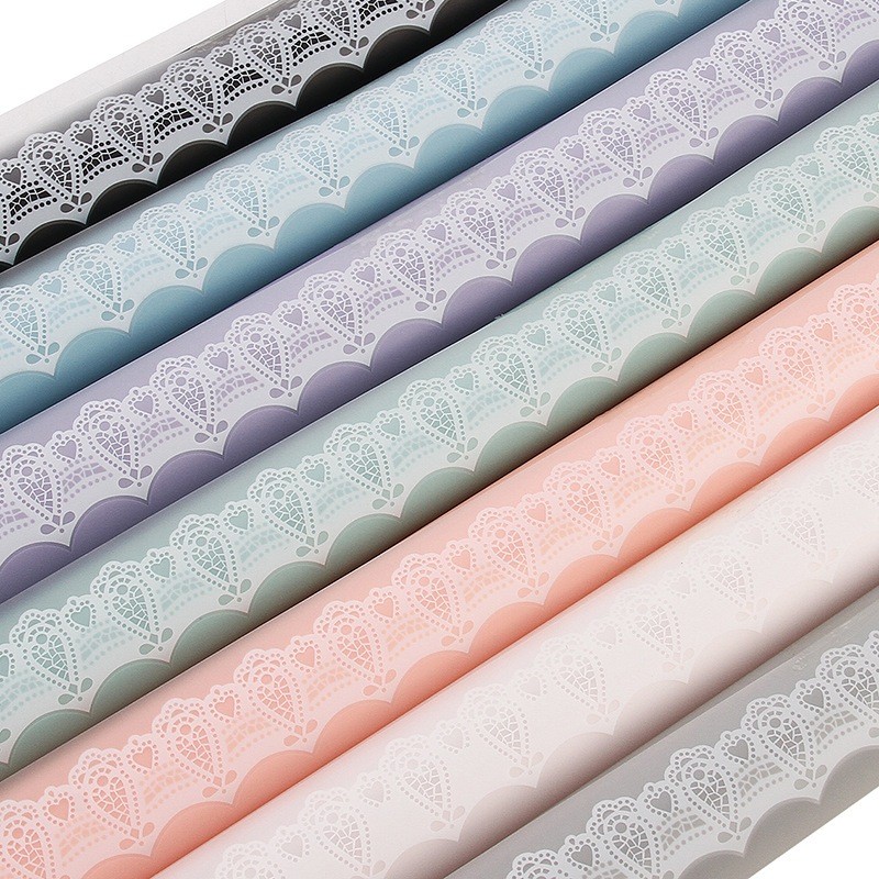 

Kertas Buket bunga Cellophane Motif Renda Waterproof KB6175