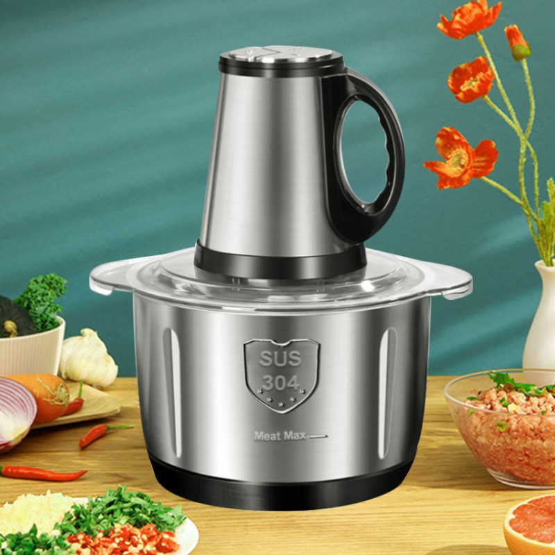 5L Electric Meat Grinders 304 Stainless Steel Food Crusher Multifunctional Vegetable Slicer Chopper 