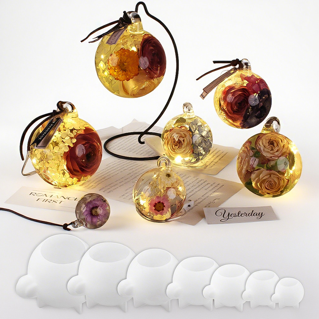 

3D Hanging Ball Silicone Mold DIY Handmade Creative Sphere Night Light Design Lamp Uv Epoxy Resin Mold Romantic Craft Home Decor