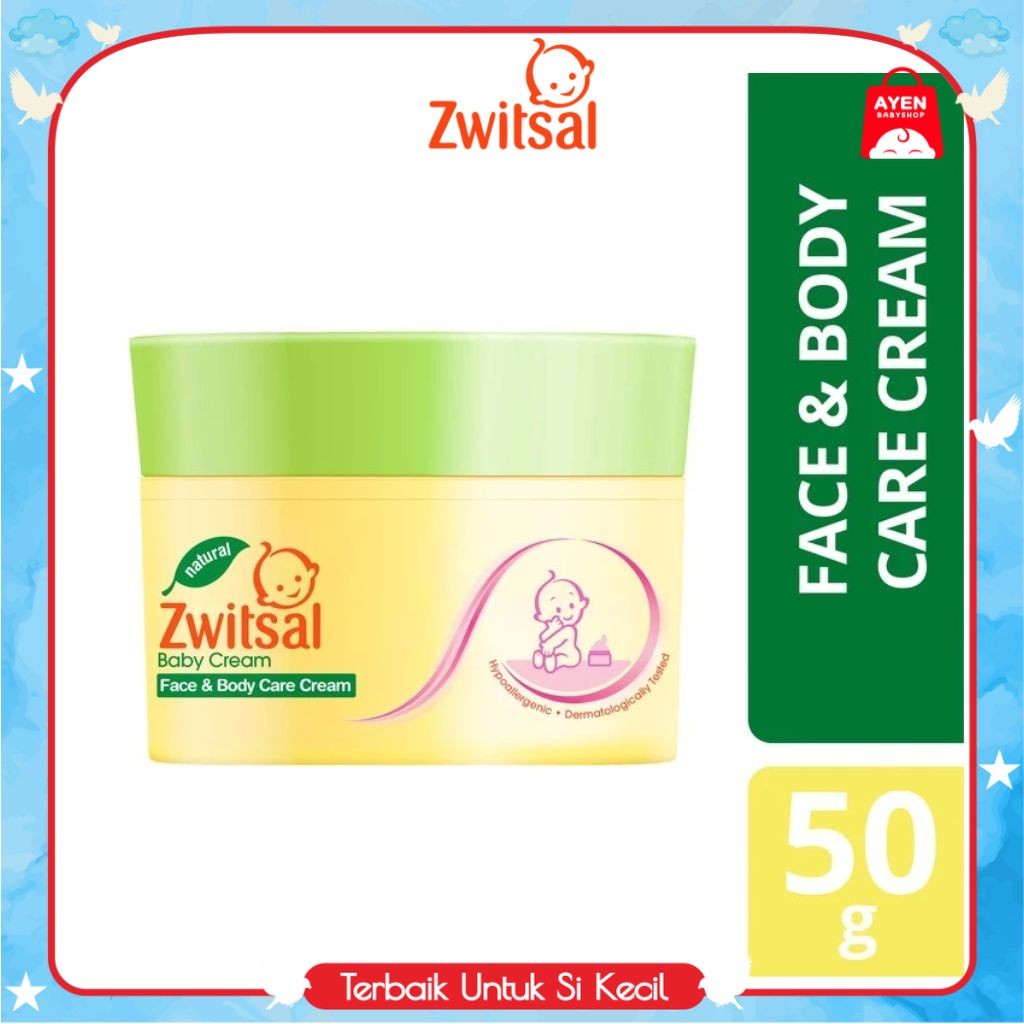 Zwitsal Baby Face & Body Care Cream 50Gr - Krim Wajah & Badan Bayi