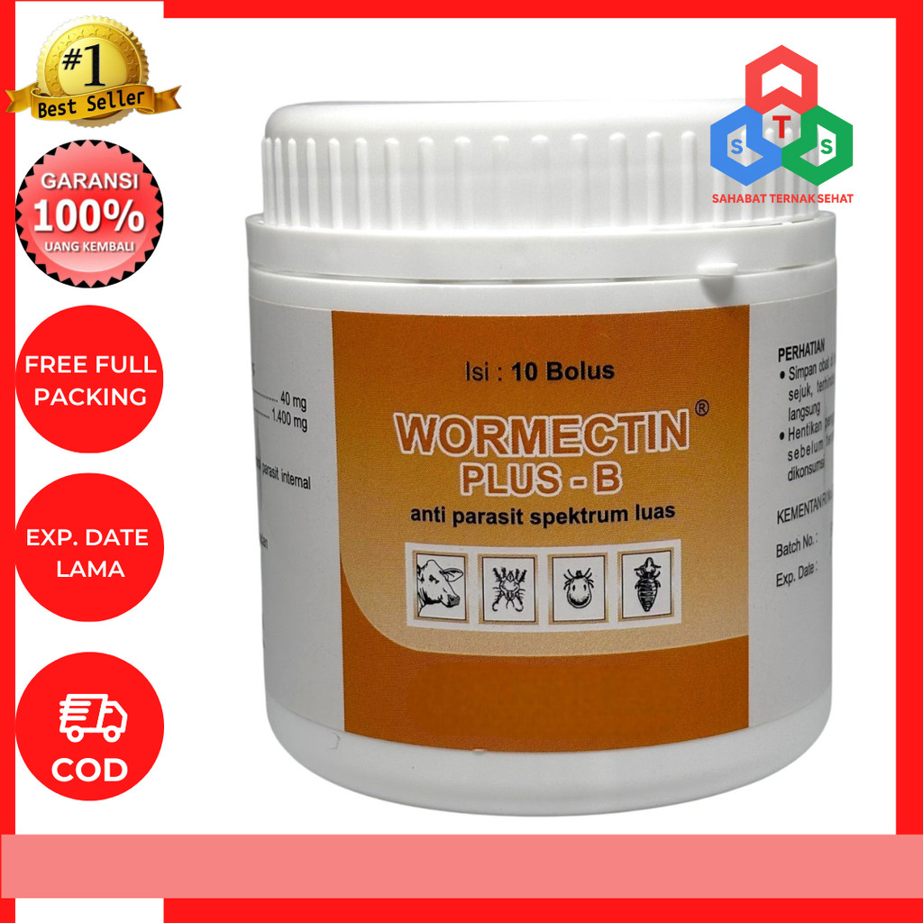 Wormectin Plus-B isi 10 bolus - obat parasit hewan besar
