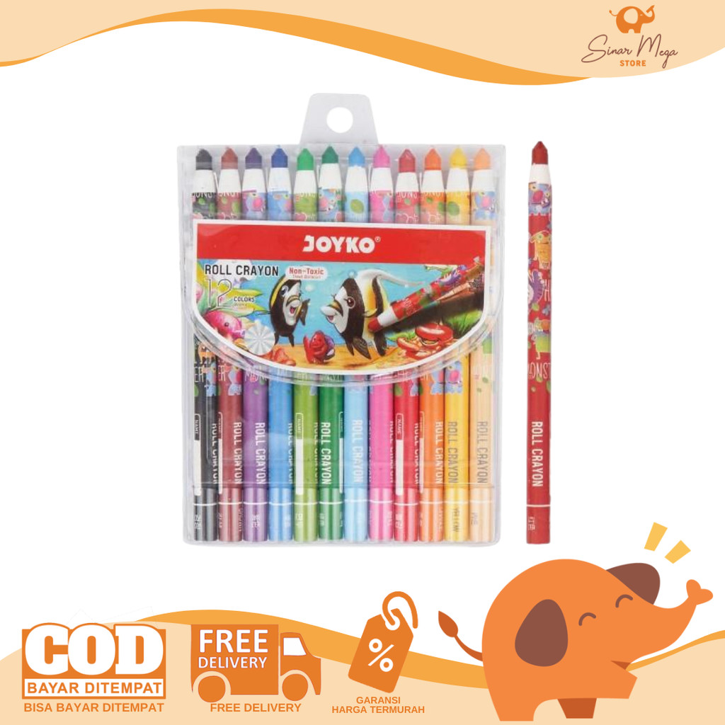 

Joyko Krayon Roll Kertas Paper Roll Crayon ROCR-12 Warna