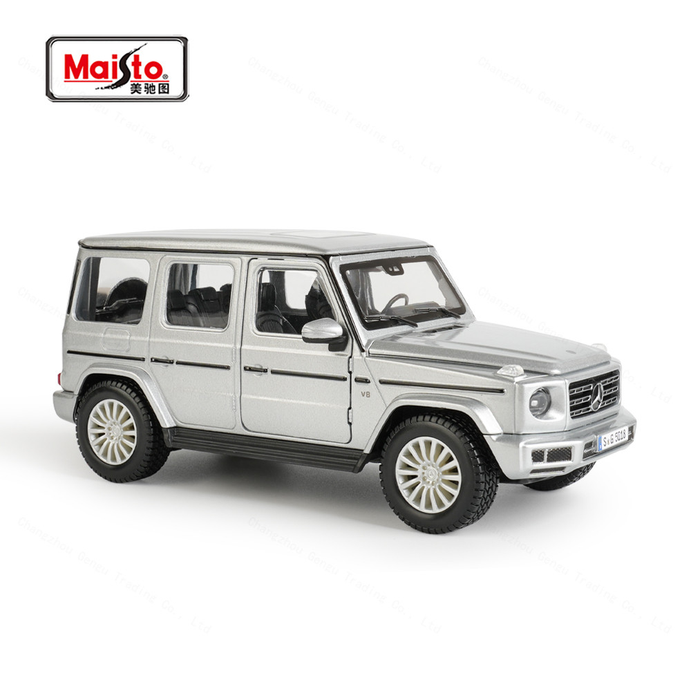 Maisto 1:24 2019 Mercedes-Benz G-Class G500 Silver Grey Static Die Cast Vehicles Collectible Model C