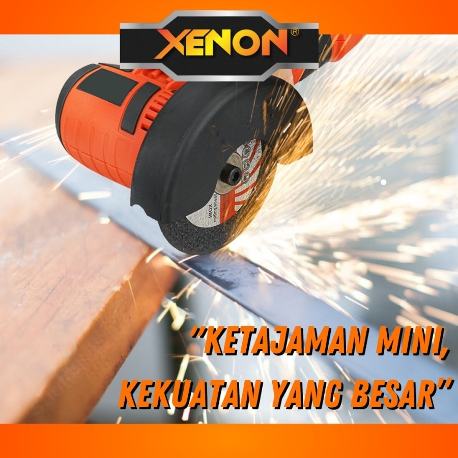 Mesin Disc Gurinda Cordless Mini Grinder 3" Gerinda Baterai 3 Inch 12V 2 BATERAI XENON CDAG300