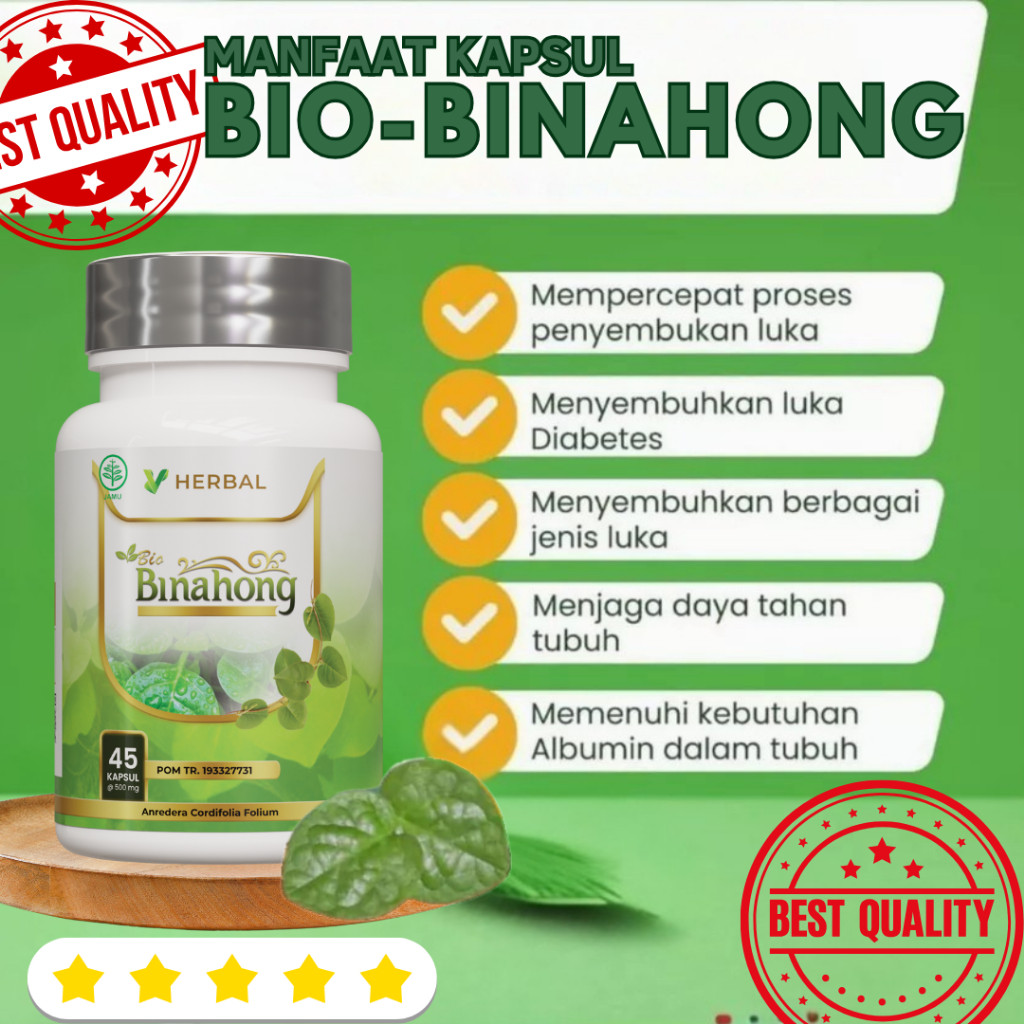 HERBAL KAPSUL BIO BINAHONG - Obat Luka Pasca Operasi asli original bpom