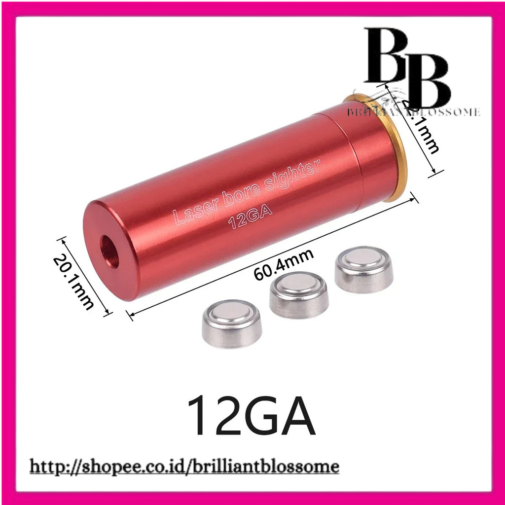 20GA 12GA 9x19mm .223 Red Laser Bore Sighter 5.45x39 7.62x54 7.62x39 Airsoft AK47 Glock 17 19 9mm La