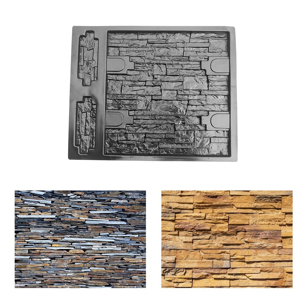 

3D Wall Concrete Molds DIY Stone Mold Mould ABS Plastic Maker for House Plaster Path Brick Gypsum Cement