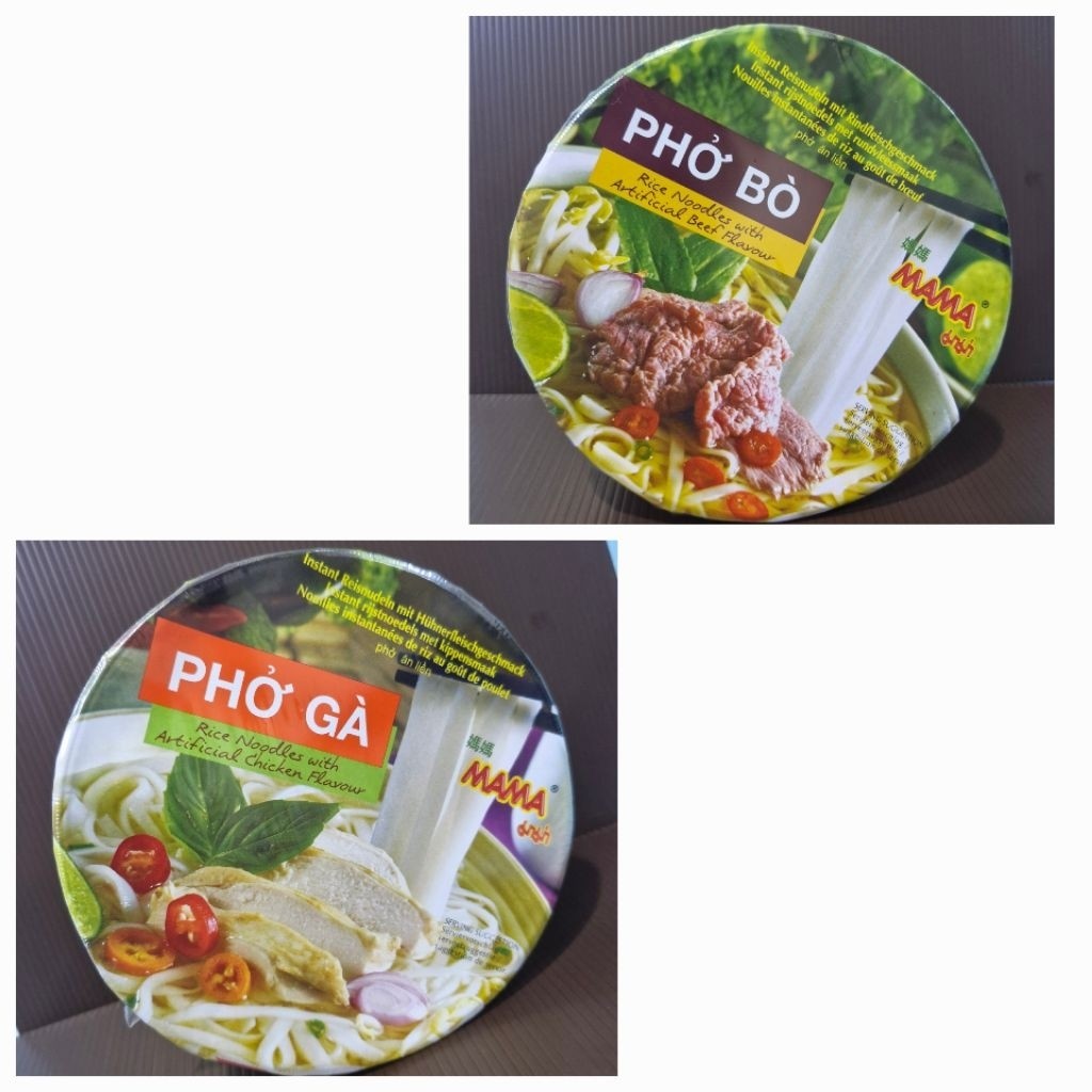 

(CUP 65g) Mama Pho Bo Rice Noodle Beef / Pho Ga Rice Noodle Chicken