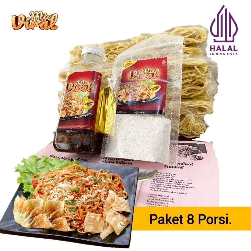 Mie Newmind Bahan Baku Mie Newmind 8 Porsi ala Mie Gacoan | Wizzmie | Mie Kober