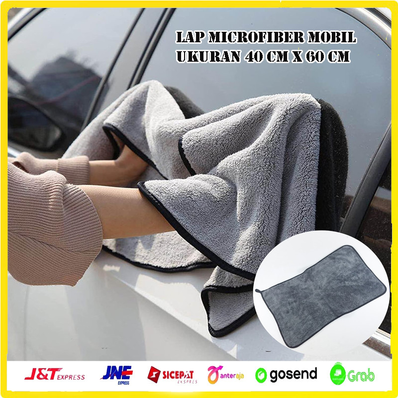 Lap Microfiber Jumbo Mobil Kain Lap Microfiber Mobil Handuk Cuci Mobil 40x60cm