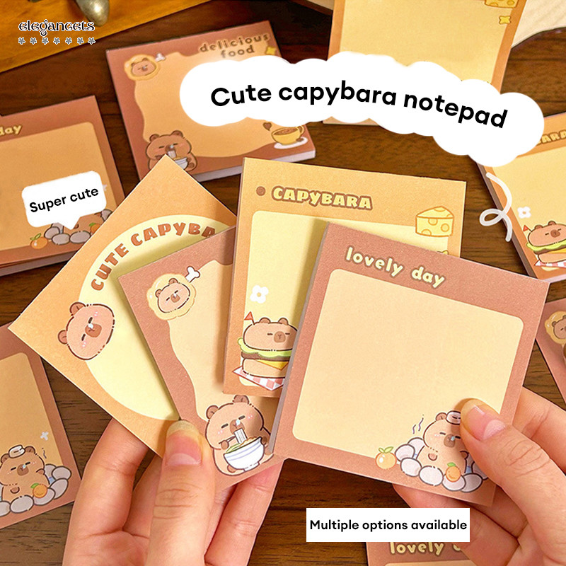 

COD Dekorasi Scrapbook Kreatif Capybara Memo Kertas Sticky Notes Kartun-E