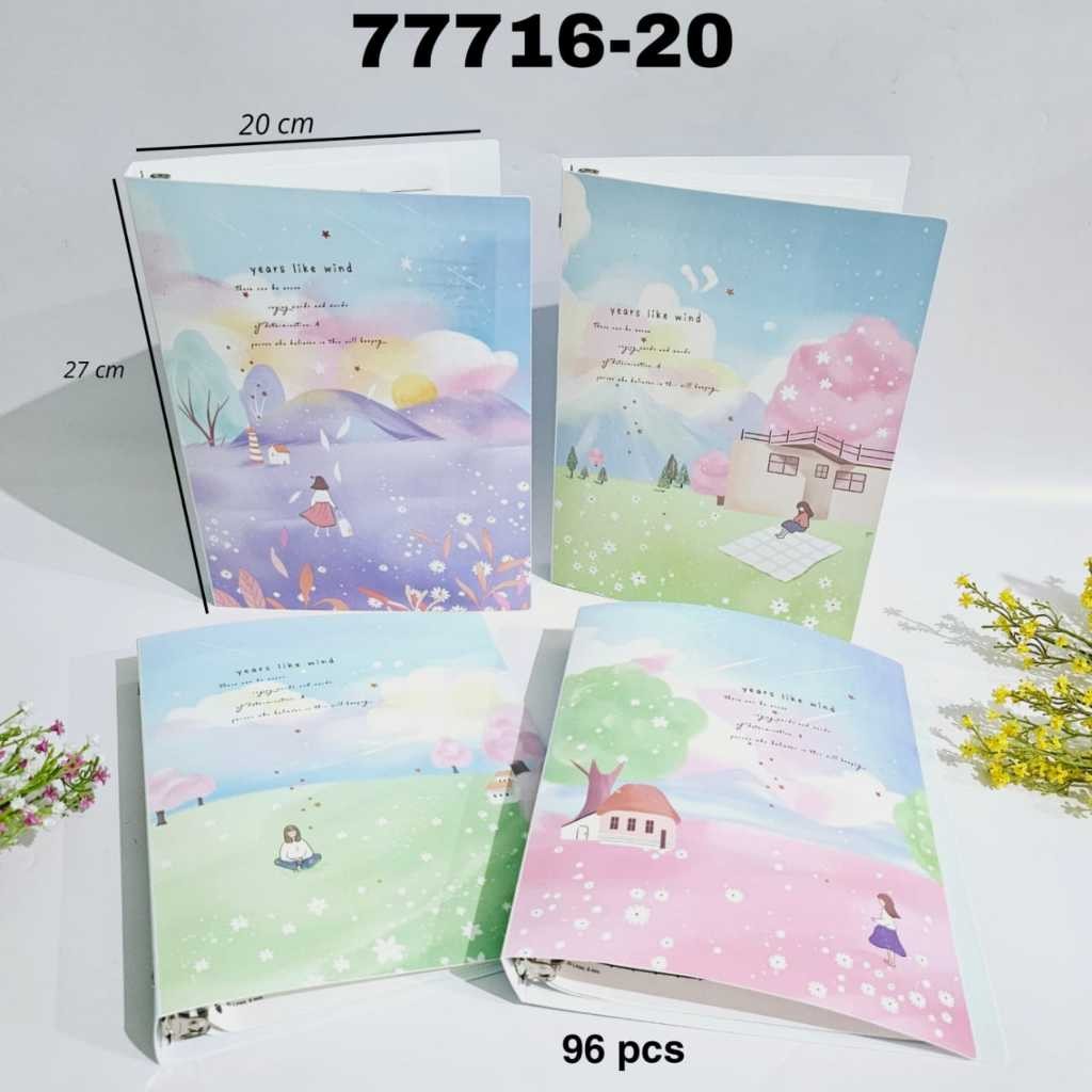 

Map Binder B5 26holes Vintage Printing WZ-77716 (1pc)