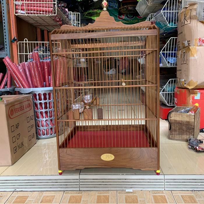 SANGKAR KANDANG KOTAK CMS JATI NATURAL DOFF NO 2 - Sangkar