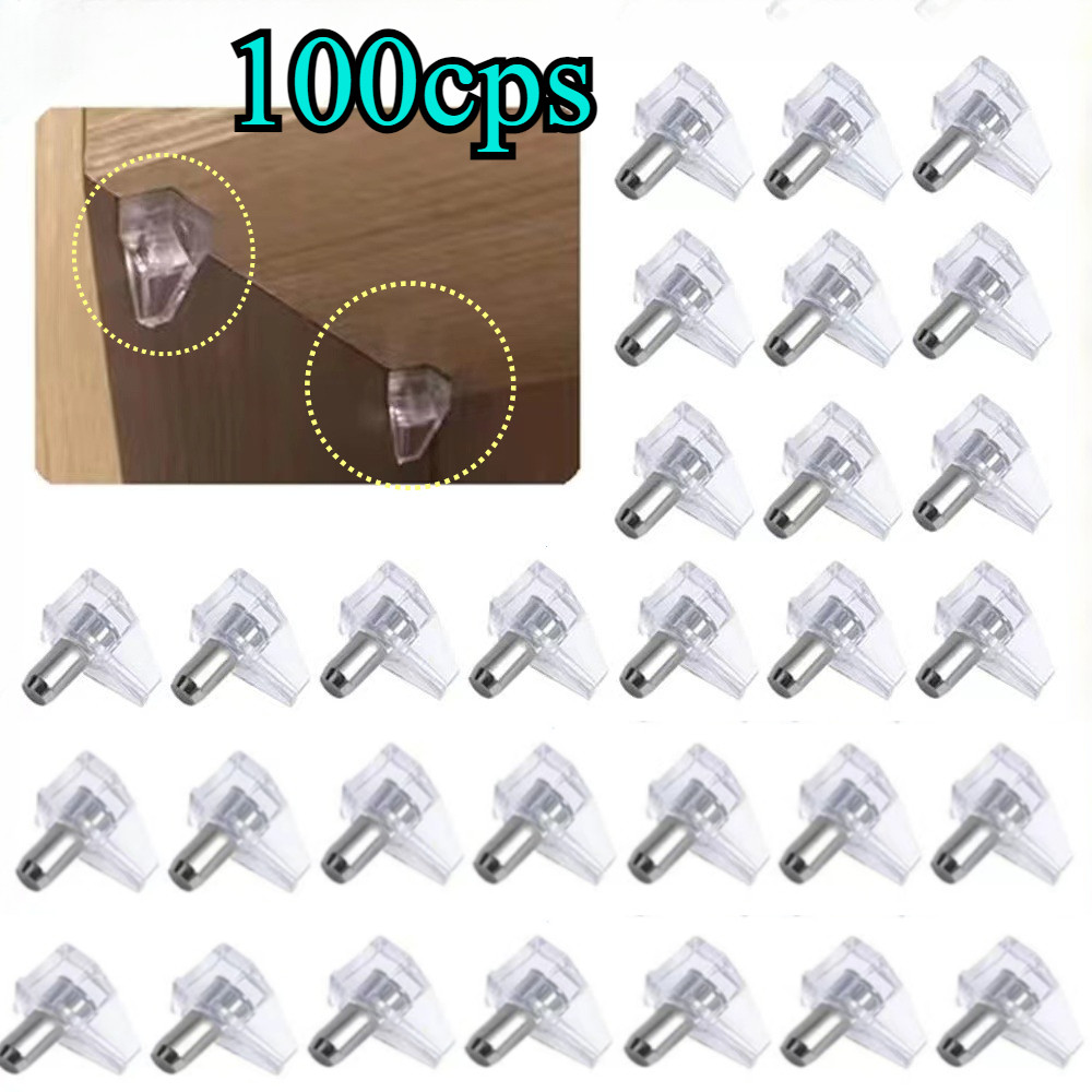 100pcs Bracket Siku Penyangga Rak Kleman Penyangga Ambalan Lemari Rak Penahan