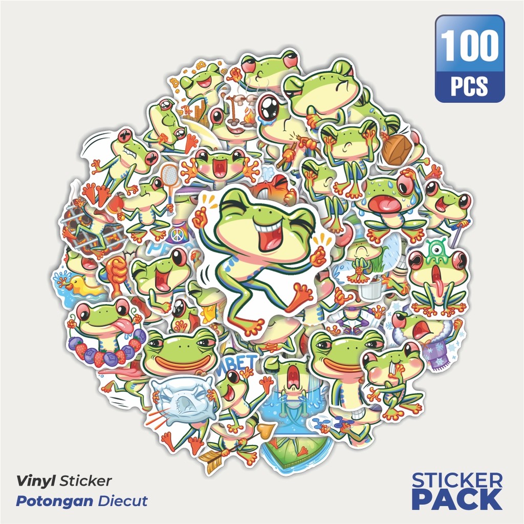 

Super Hemat! 100 PCS Stiker Kartun Katak Freedy Waterproof Aesthetic- Untuk Laptop, Motor, dan Helm - Paper Stationery Pack