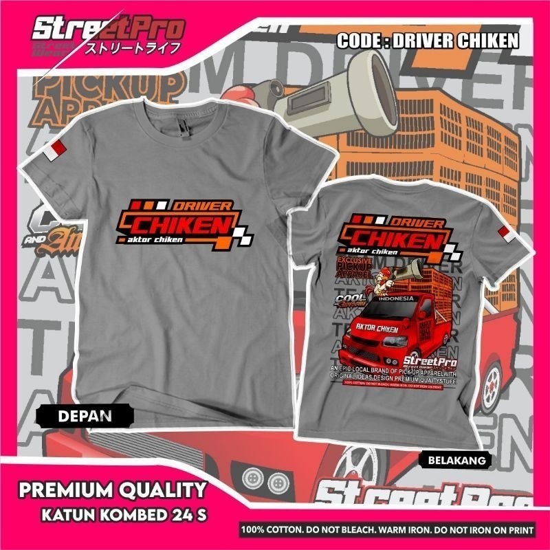 BAJU GRANDMAX AYAM KAOS DRIVER AYAM  DRIVER CIKEN KAOS AYAM BALAP AYAM BROILER PITIK BALAP