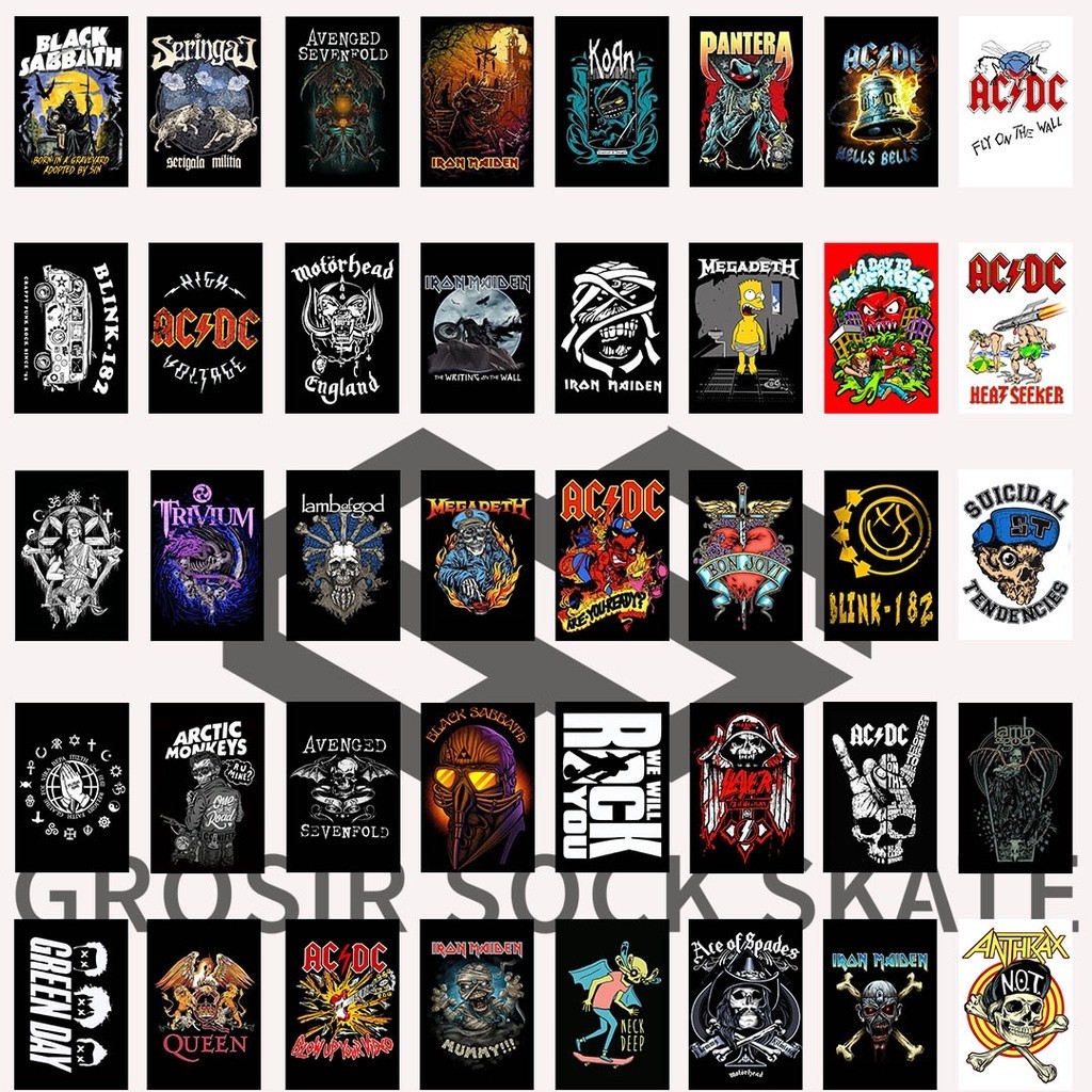 

Stiker Band Nirvana Pop Rock Gitar Hp Tumbler Sticker Metallica