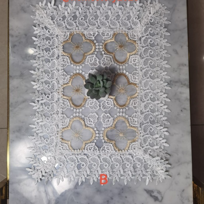 [New Arrival] taplak meja tamu kecil taplak meja sudut pojok uk 35x45 - B