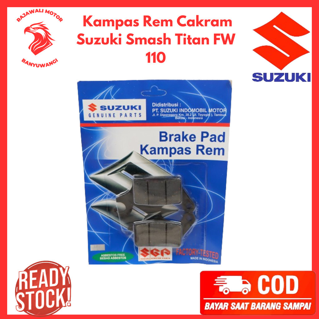 Kampas Rem Depan Suzuki Smash Titan / Kampas Rem Cakram Motor Smash Titan FW 110 - 59100-21850L000