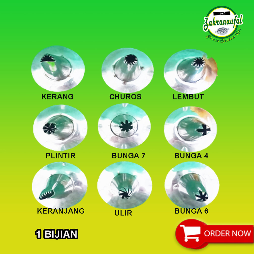 CETAKAN KUE SEMPRIT LOKAL / SEMPRET / SPUIT SEMPRIT / TOPI KUE SEMPRIT / KUE KERING BAHAN STAINLESS