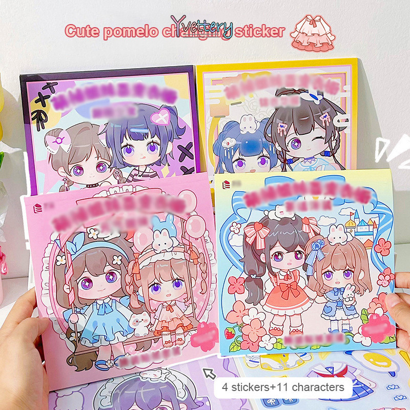 

COD❤️ Buku Stiker DIY Fashion Ganti Baju Sticker Dress Up Book Lucu Korean-yy