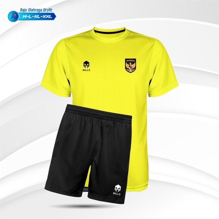 baju futsal setelan celana. - ST-MILLS KUNING, L