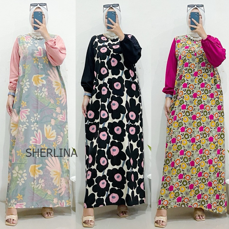 SHERLINA - DASTER GAMIS RAYON KOMBINASI BUMIL DAN BUSUI