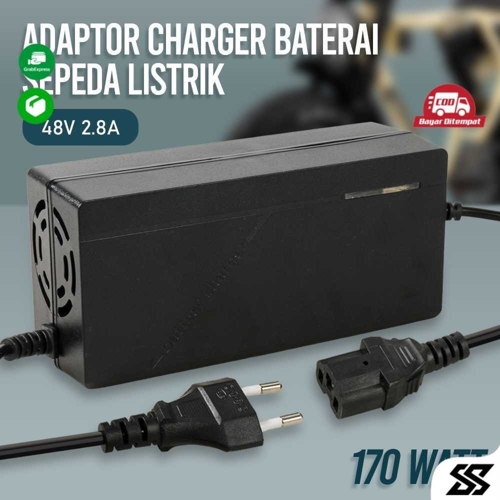 Adaptor Charger Cas Sepeda Listrik Universal Semua Merk Uwinfly / Pacific / Goda / Exotic