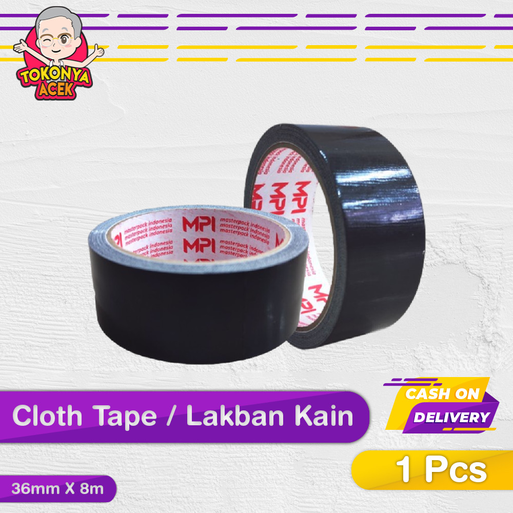 

Cloth Tape MPI - Lakban Kain 36 mm x 8 meter - Isolasi Jilid Kliping