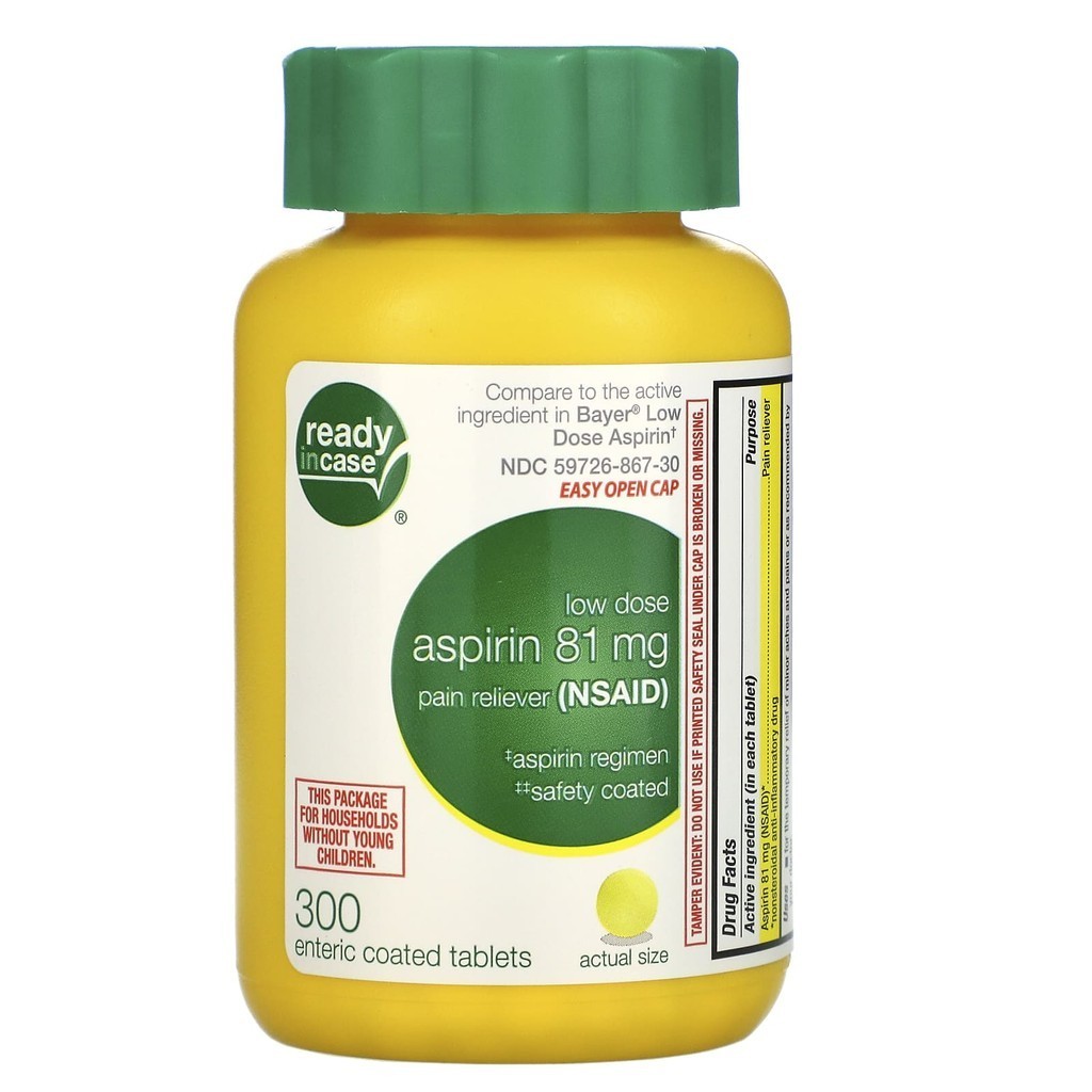 Life Extension, Aspirin, Low Dose Safety Coated, 81 mg, 300 Enteric