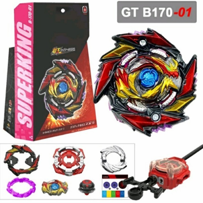 Promo[BEST] mainan gangsing beyblade sparking launcer set/beyblade metal master - b170