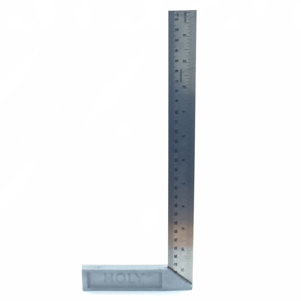 

Holy Penggaris Siku Tukang 12" 30cm Stainless Steel Presisi Kuat Tebal Rapi