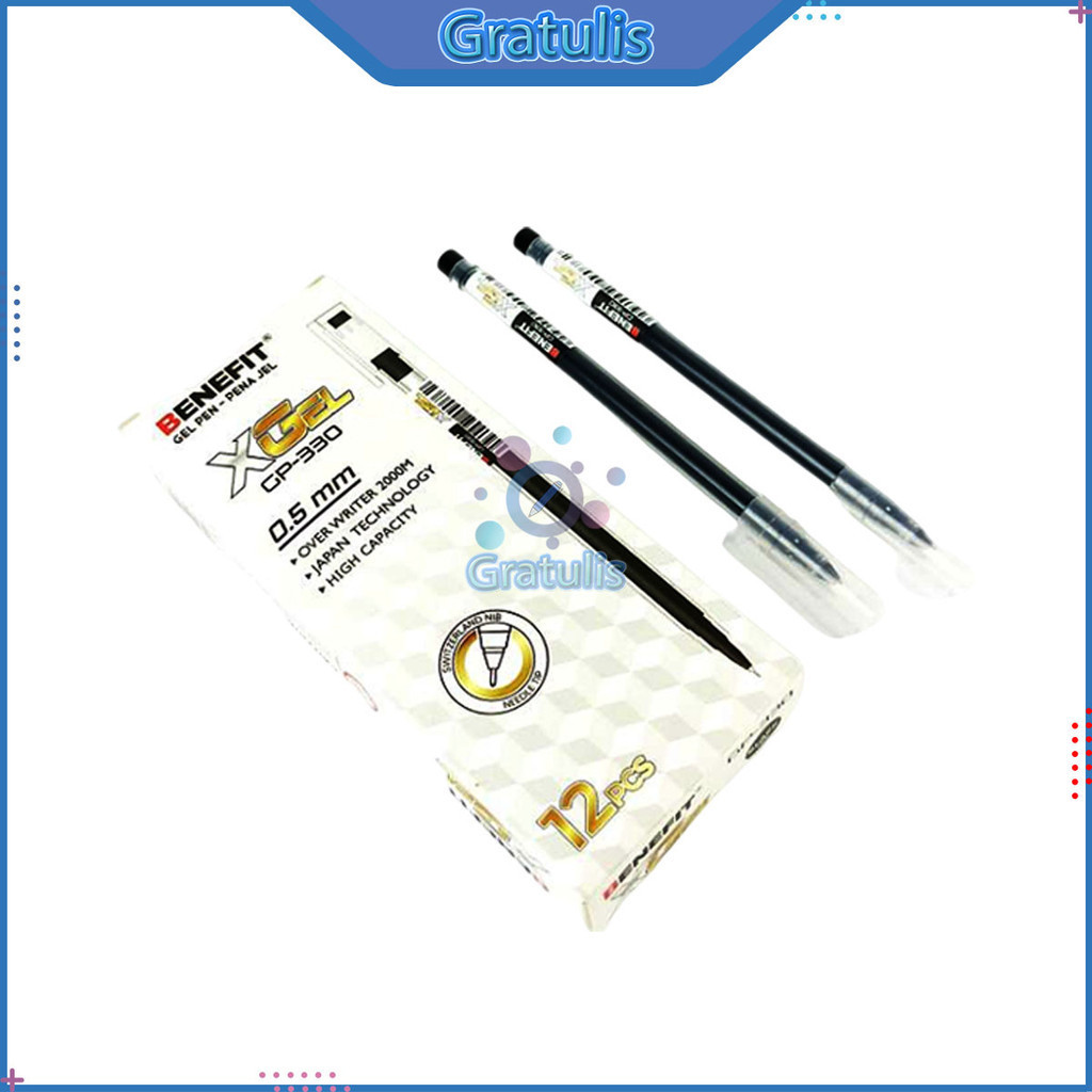 

BALLPOINT JEL BENEFIT X GEL GP-330 (1 PACK/12 PCS) / PULPEN 0.5 MM / PERALATAN MENULIS ANAK / BALPEN POLPEN