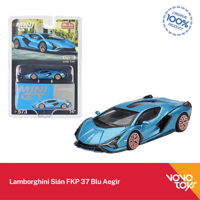 AR2158 MiniGT 573 Lamborghini Sian FKP 37 Blu Aegir Mini GT Packaging Blister