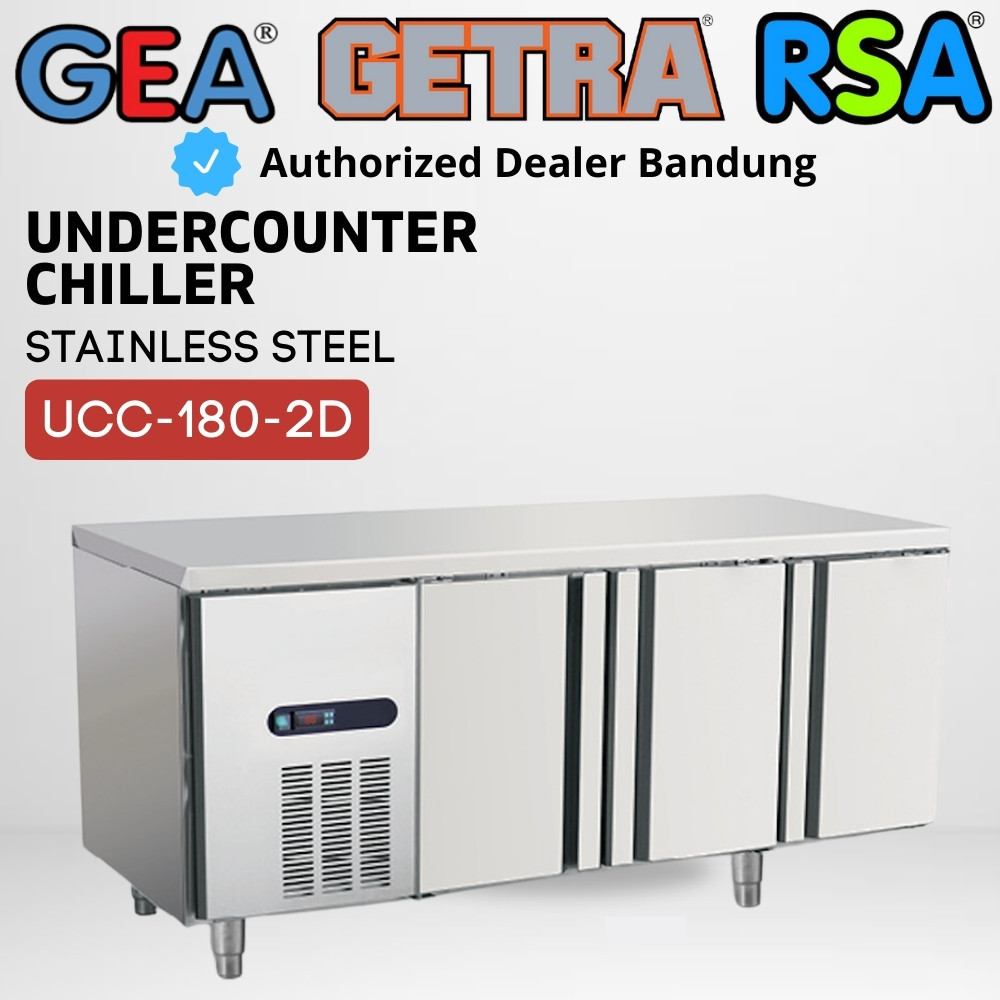 GEA UCC-180-3D Undercounter Chiller Stainless Kulkas 3 Pintu UCC 180 3D Garansi Resmi