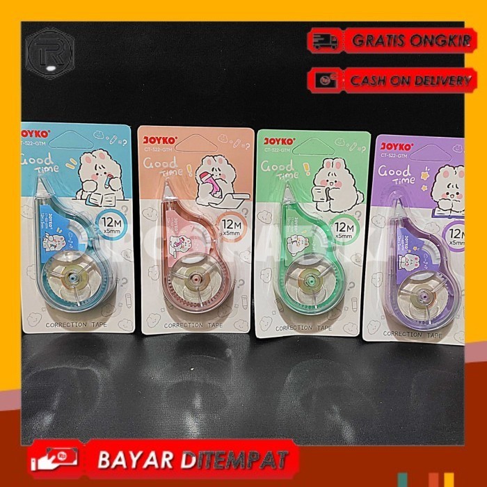 

TIPE X, TIPE X KERTAS, TIPE X PITA, CORRECTION TAPE CT 522 GTM JOYKO