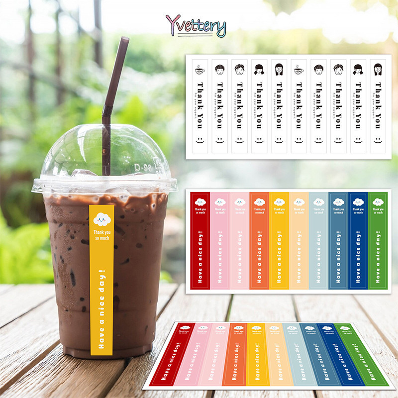 

❤️COD Stiker Terima Kasih Persegi Panjang Stiker Kotak Hadiah Stiker Penyegelan Stiker Label Mini Dekorasi Cangkir Air-Yy