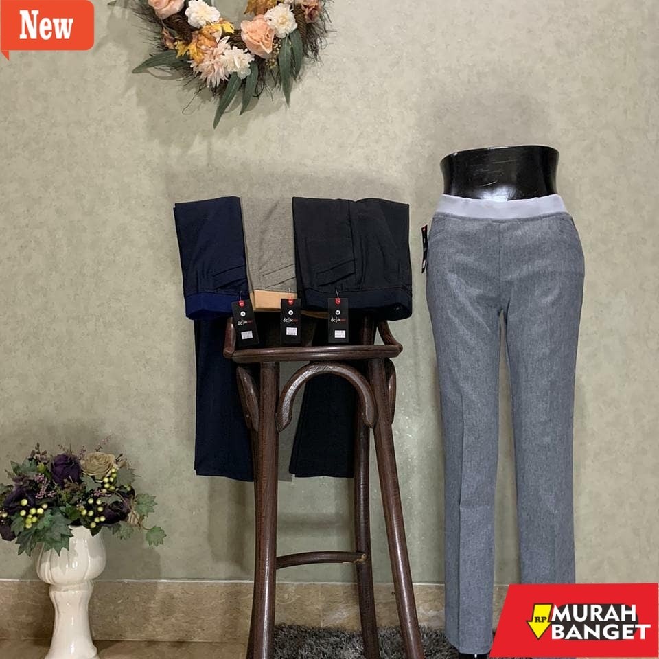 Celana kerja wanita yg viral- De Most dan De Mozza Rip/ kolor Size S M L Xl & 2L 3L 4L 5L/Celana ker