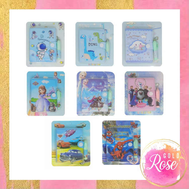 

ℛ - S6327 Notebook Kartun Mini Anak / Notebook Mini Free Pena Motif Kartun Lucu
