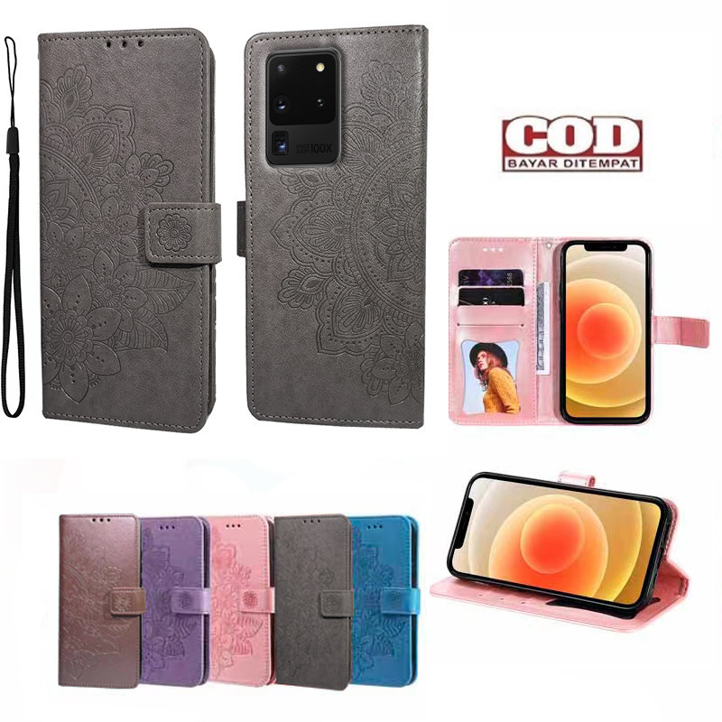 Samsung Galaxy S20+ Leather case S20 Plus/S20 FE/S20 Ultra/S20FE dompet Motif Bunga matahari  PU Dom