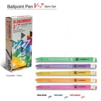 

Ballpoint Pen V7 Snowman - Merah