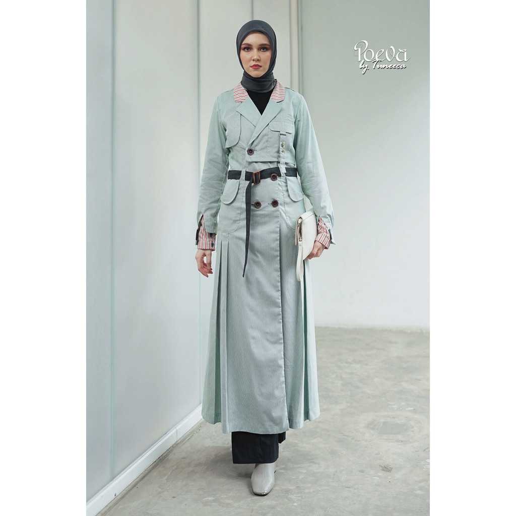 POEVA MIDI COAT Isvara / dress muslimah kekinian mewah