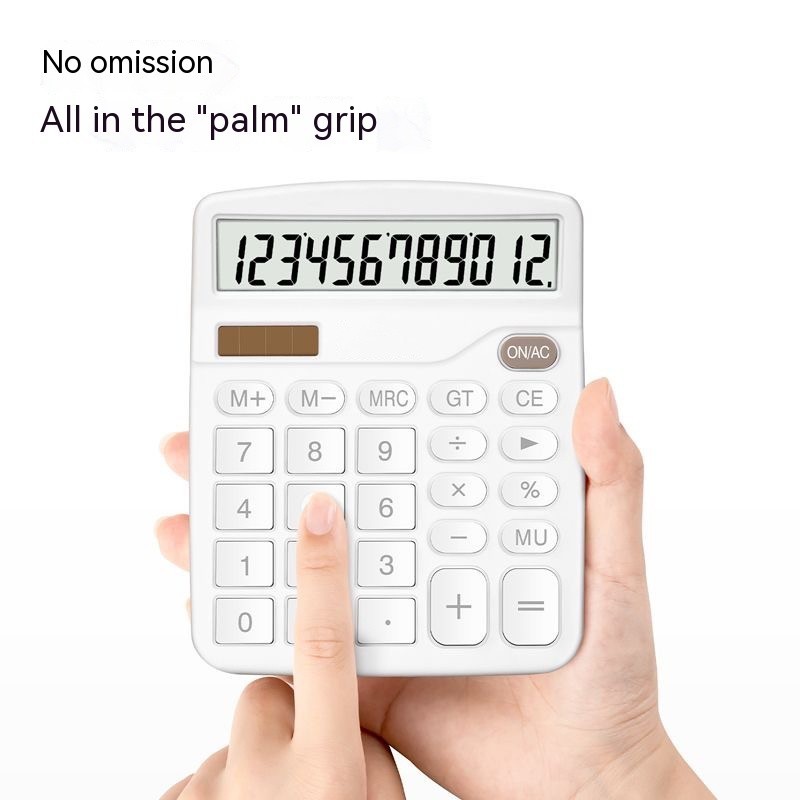 

12 Digits Electronic Calculator Solar Calculator Dual Power Supply Calculator for Home Office School Financial Accounting Tools