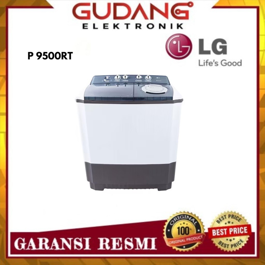 MESIN CUCI 2 TABUNG LG P9500 TWIN TUB LG 9.5 KG P 9500 RT